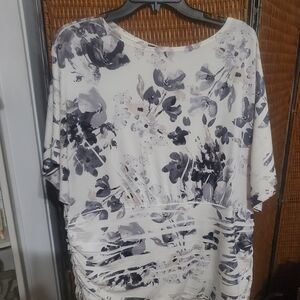 Maurices Black and White Floral Blouse